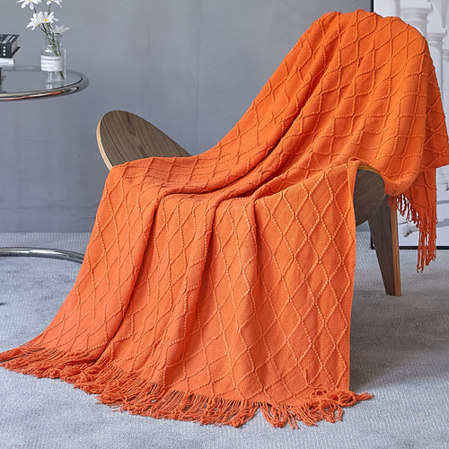 Soft-knit sofa throw