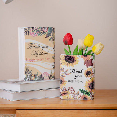 Book ceramic vase