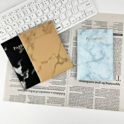 Marble-print passport cover