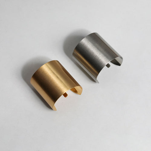 Brushed metal hair clip