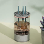 Electric makeup brush cleaner