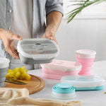 Collapsible lunch box & cup