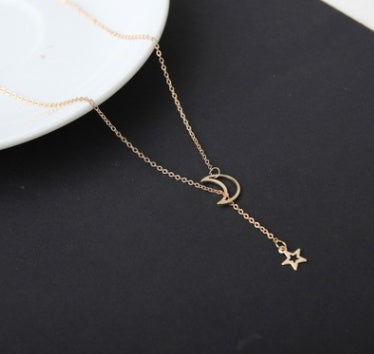 Moon & star necklace