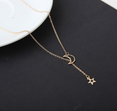 Moon & star necklace