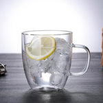 Double-wall glass cup