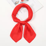 Solid-color styling scarf