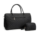 Quilted travel bag & pouch