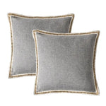 Linen-edge cushion covers · Set of 2