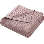 Waffle-texture throw