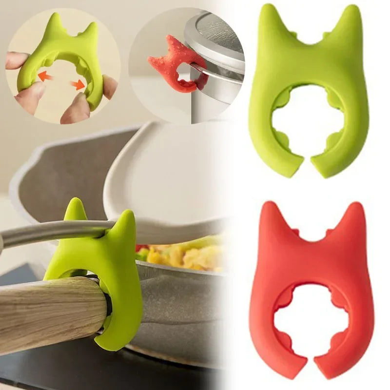 Silicone pot & spoon clip