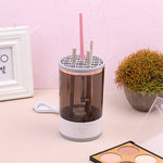 Electric makeup brush cleaner
