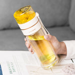 Glass tea-infuser bottle