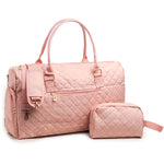 Quilted travel bag & pouch