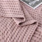 Waffle-texture throw