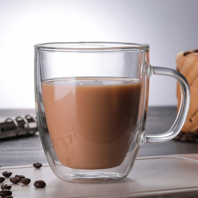 Double-wall glass cup