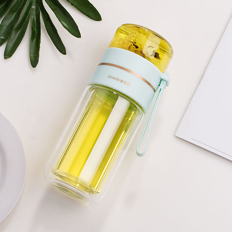 Glass tea-infuser bottle
