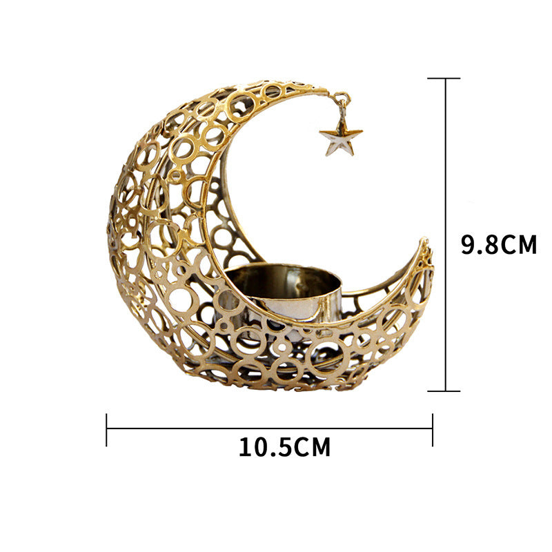 Moon & star candle holder