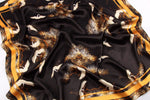 Crane-print styling scarf