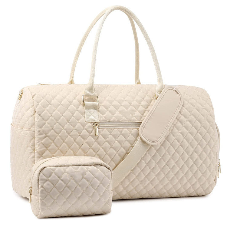 Quilted travel bag & pouch