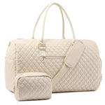 Quilted travel bag & pouch