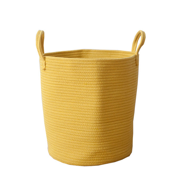 Handled woven basket