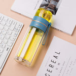 Glass tea-infuser bottle