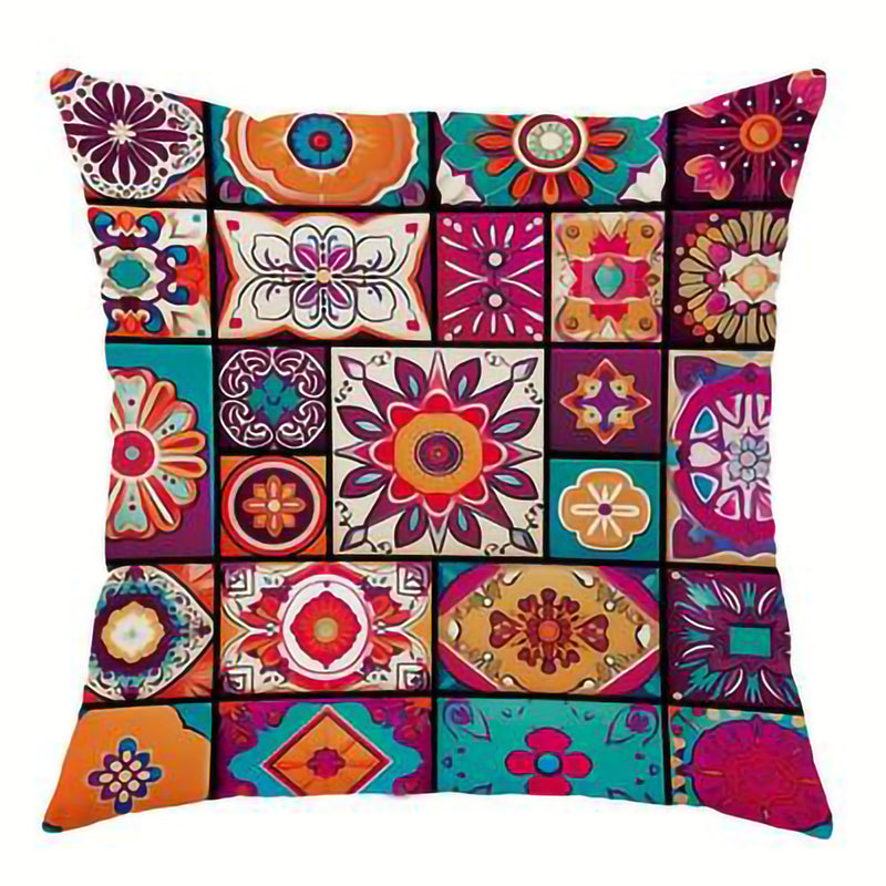 Bohemian print cushion cover