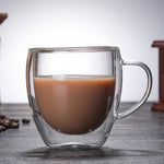 Double-wall glass cup