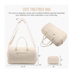 Quilted travel bag & pouch