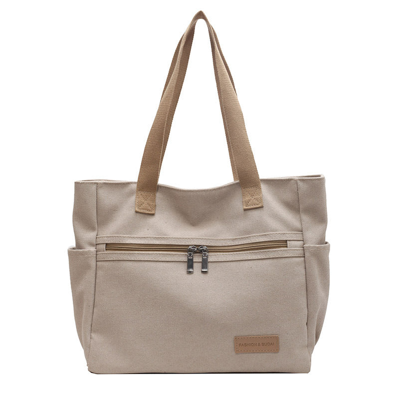 Canvas shoulder tote