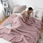 Waffle-texture throw