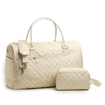 Quilted travel bag & pouch