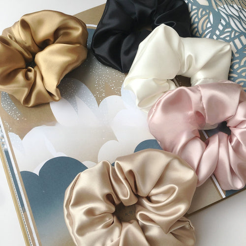 Soft satin hair tie
