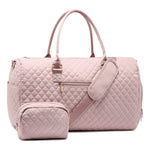 Quilted travel bag & pouch