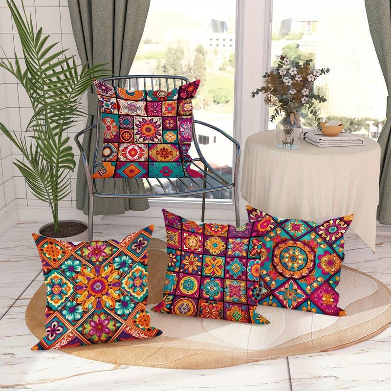 Bohemian print cushion cover