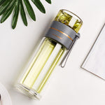 Glass tea-infuser bottle