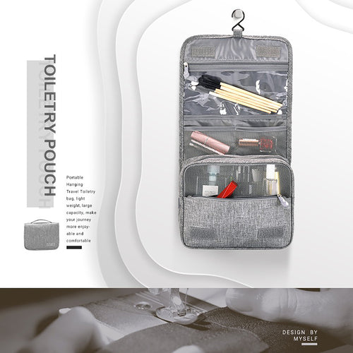 Hanging toiletry bag